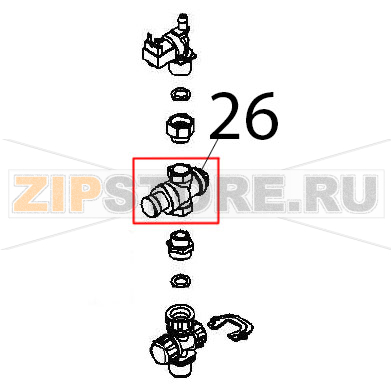 Pres. reduc. val. F-F Ø: 1/2&quot; Angelo Po FX61E1 Pres. reduc. val. F-F Ø: 1/2" Angelo Po FX61E1Запчасть на деталировке под номером: 26