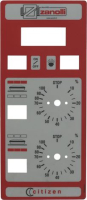PLATE MECHANICAL GREY-RED 315x135 mm