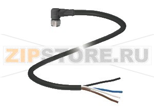 Кабель датчика-исполнительного устройства Female connector V31-WM-BK10M-PUR-R1 Pepperl+Fuchs Описание оборудованияSingle-ended female cordset, M8, PUR cable, 4-pin, robotics