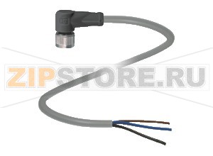 Кабель датчика-исполнительного устройства Female connector V11-W-6M-PVC-Y205683 Pepperl+Fuchs Описание оборудованияFemale cordset, M12, 3-pin, PVC cable