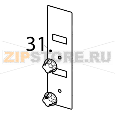 Plate &quot;D&quot; Tecnoinox GFB10DSL Plate "D" Tecnoinox GFB10DSLЗапчасть на деталировке под номером: 31