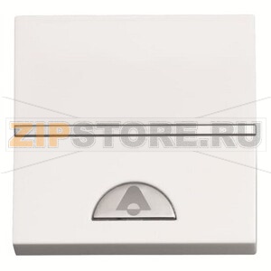 Механизм одноклавишной кнопки, двухмодульный, альпийский белый ABB 2CLA220400N1101 