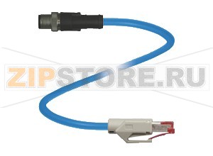 Соединитель линии передачи данных Connection cable V1SD-G-40M-PUR-ABG-V45-G Pepperl+Fuchs Описание оборудованияConnection cable, M12 to RJ-45, PUR cable 4-pin, CAT5e