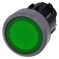 АКТУАТОР КНОПКИ С ВОЗМОЖНОСТЬЮ ПОДСВЕТКИ, 22MM, КРУГЛ., ПЛАСТИК С МЕТАЛЛИЧЕСКИМ ФРОНТАЛЬНЫМ КОЛЬЦОМ, КНОПКА ЗЕЛЁНАЯ ПЛОСКАЯ, С ФИКСАЦИЕЙ, ДЕБЛОКИРОВКА НАЖАТИЕМ, С ГРАВИРОВКОЙ ЛАЗЕРОМ, ПЕРВЫЕ БУКВЫ СЛОВ - ВЕРХНИЙ РЕГИСТР, ДАЛЕЕ - НИЖНИЙ РЕГИСТР Siemens 3SU