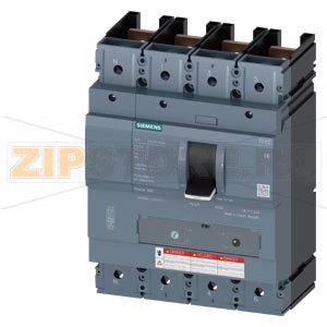 Автоматический выключатель 3VA5 UL FRAME 600 BREAKING CAPACITY CLASS  C 100kA @ 480 V 4POLE, LINE PROTECTION TM230, FTAM, In=600A OVERLOAD PROTECTION IR=600A FIXED SHORT CIRCUIT PROTECTION Ii=48 x In NEUTRAL PROTECTION 100% W/O CONNECTION Siemens 3VA5460 
