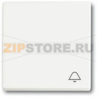 Клавиша выключателя c символом "Звонок", белый бархат ABB 2CKA001751A3182