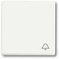 Клавиша выключателя c символом "Звонок", белый бархат ABB 2CKA001751A3182