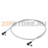 СИЛОВОЙ КАБЕЛЬ M8, ПРЕДСОБРАН С УГЛОВОЙ ВИЛКОЙ M8 И УГЛОВОЙ РОЗЕТКОЙ M8, 4Х-ЖИЛЬНЫЙ, ДЛИНА 5,0 M Siemens 6ES7194-2LH50-1AB0