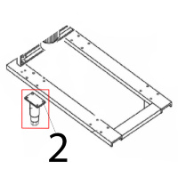 Stainless steel foot Angelo Po C165D