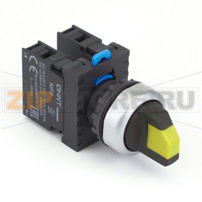 Переключатель, 2 положения, 2НО, IP65, без подсветки, желтый Chint NP8-20X/225 