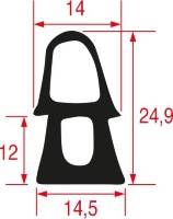 GUARNIZIONE PORTA FORNO 630x445 mm