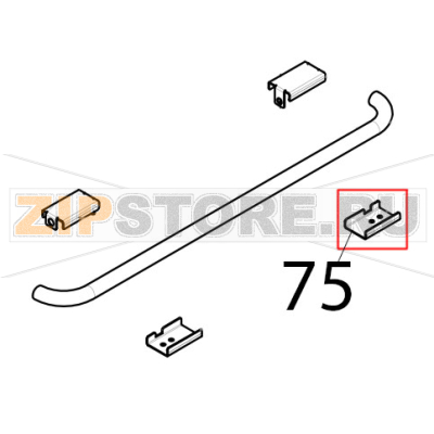 Inserto inferiore dx piegato Tecnoeka KF 965 Inserto inferiore dx piegato Tecnoeka KF 965Запчасть на деталировке под номером: 75