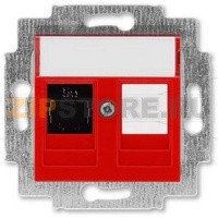 Розетка компьютерная, красная ABB 2CHH295117A6065