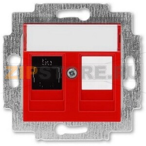 Розетка компьютерная, красная ABB 2CHH295117A6065 