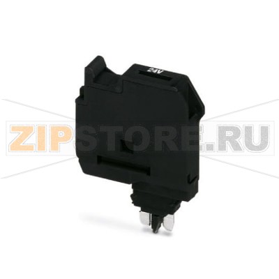 Штекер с предохранителем и световым индикатором Phoenix Contact P-FU 5X20 LED 24 на 12-30 В DC, 0,31-0,95 мА, ширина 6,2 мм, цвет черный.Минимальный заказ: 10 шт.Упаковка: 10 шт.