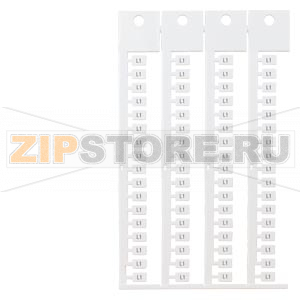 inscription label, front, with L1, horizontal, terminal width: 5 mm, H: 7 mm, white Siemens 8WA8347-2AC 