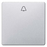 DELTA I-SYSTEM АЛЮМИНЕВЫЙ МЕТАЛЛИК ВЫКЛЮЧАТЕЛЬ 1 КЛАВИША С СИМВОЛОМ "ЗВОНОК" 55X55MM Siemens 5TG6247