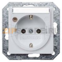 DELTA I-SYSTEM АЛЮМИНЕВЫЙ МЕТАЛЛИК РОЗЕТКА SCHUKO 10A DC/16А AC 250В C ЗАЩИТНЫМ КОНТАКТОМ   C БЕЗРЕЗЬБОВЫМИ КОНТАКТНЫМИ ЗАЖИМАМИ И ПОЛЕМ ДЛЯ НАДПИСИ ЭЛ.-МЕХ.ЧАСТЬ Siemens 5UB1935