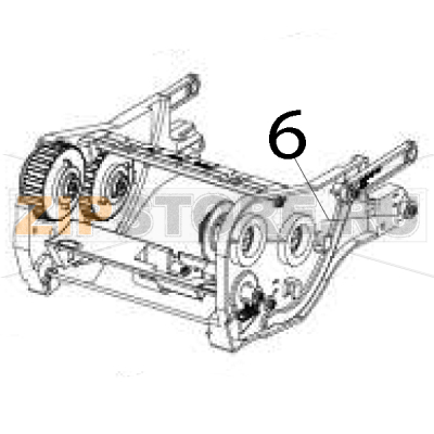 Ribbon carriage for 300 meter or 74 meter ribbon rolls Zebra ZD230 Thermal Transfer Ribbon carriage for 300 meter or 74 meter ribbon rolls Zebra ZD230 Thermal TransferЗапчасть на деталировке под номером: 6