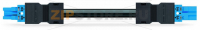 pre-assembled interconnecting cable; Eca; Socket/plug; 2-pole; Cod. I; H05VV-F 2 x 1.0 mm; 1 m; 1,00 mm; blue Wago 771-8982/005-101
