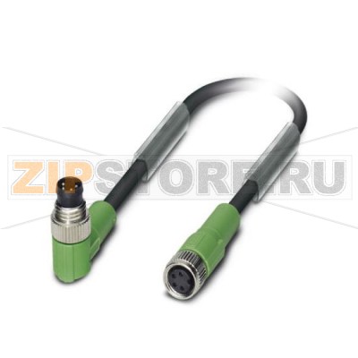 Кабель для датчика / исполнительного элемента Phoenix Contact SAC-4P-M 8MR/1,5-PUR/M 8FS 4-полюсн., PUR без галогенов, темно-серый RAL 7021, Штекеры угловой M8, к Гнездо прямое M8, Длина кабеля: 1,5 м.Минимальный заказ: 1 шт.Упаковка: 1 шт.
