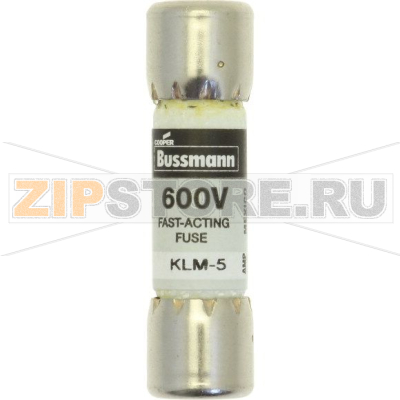 Предохранитель, 5 A, AC 600 В, DC 600 В, 10x38 мм, UL, CSA Eaton LIMITRON FAST ACTING FUSE 