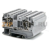 Клемма проходная, пружинная, серая CHIKU RNS 6