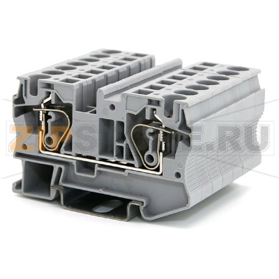 Клемма проходная, пружинная, серая CHIKU RNS 6 