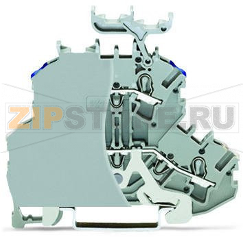 Double-deck terminal block; Shield/through terminal block; Shield/N; without marker carrier; for DIN-rail 35 x 15 and 35 x 7.5; 2.5 mm; Push-in CAGE CLAMP®; 2,50 mm; gray Wago 2002-2218/099-000 