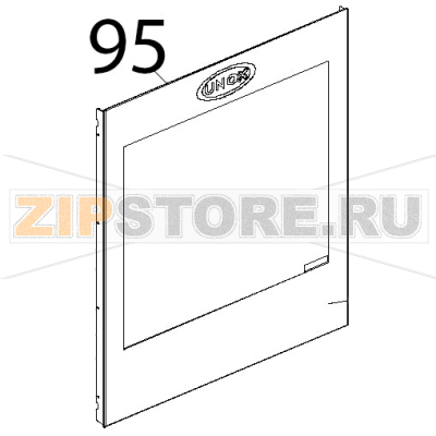Vetro esterno ser. 647x743x4, CTFL Unox XVC 504 Vetro esterno ser. 647x743x4, CTFL Unox XVC 504Запчасть на деталировке под номером: 95