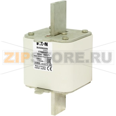 Предохранитель, 900 A, AC 690 В, DIN 3, 75x89x150 мм, gR, DIN, IEC Eaton FUSE 900A 690V DIN 3 G 