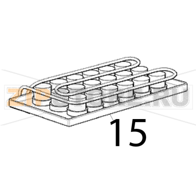 Evaporator assy, large CU Scotsman AC 56 Evaporator assy, large CU Scotsman AC 56Запчасть на деталировке под номером: 15