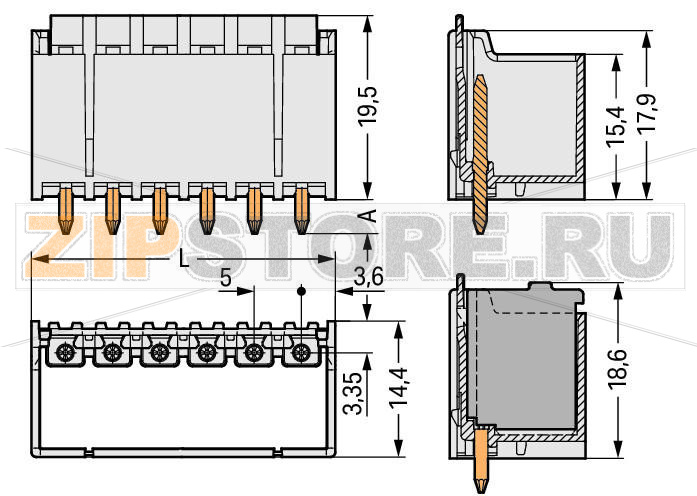 Вилка под пайку THR; 1.4 mm O solder pin; прямые; Шаг контактов 5 мм; 10-пол.; светло-серые Wago 2092-1410/200-000 Сборка розеток без потери полюсов позволяет разделение различных функций в одной вилкеКодировочные штифты, установленные в вилку, предотвращают неправильную стыковку, что позволяет последующее кодирование в сквозных соединенияхКорпус вилки полностью закрывает розетку, что обеспечивает виброустойчивость до 20 g...
