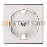 Накладка для розетки с линзой для контрольной подсветки, альпийский белый ABB 2CLA858880A1101