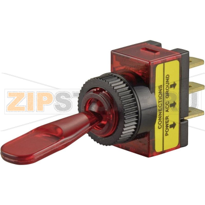 Тумблер автомобильный, красный TRU Components TC-R13-61B 