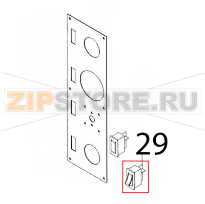 Interruttore unipolare illuminazione interna 11x22 GAM MD44 Interruttore unipolare illuminazione interna 11x22 GAM MD44Запчасть на деталировке под номером: 29