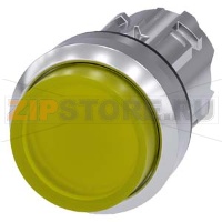 АКТУАТОР КНОПКИ С ВОЗМОЖНОСТЬЮ ПОДСВЕТКИ, 22MM, КРУГЛ., ГЛЯНЦЕВЫЙ МЕТАЛЛ, КНОПКА ЖЁЛТАЯ ВЫСТУПАЮЩАЯ, БЕЗ ФИКСАЦИИ Siemens 3SU1051-0BB30-0AA0