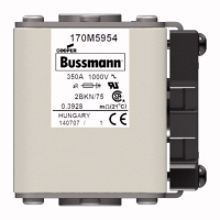 Предохранитель, 350 A, AC 1000 В, 150 кА, size 2, 59x77x75 мм, aR, IEC UL Eaton FUSE 350A 1000