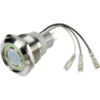 Кнопка 250 В/AC, 3 А, 1 x выкл/вкл, с фиксацией, 1 шт TRU Components LAS1-AGQ30-11Z/B/RG 12 В