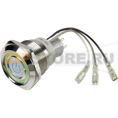 Кнопка 250 В/AC, 3 А, 1 x выкл/вкл, с фиксацией, 1 шт TRU Components LAS1-AGQ30-11Z/B/RG 12 В 