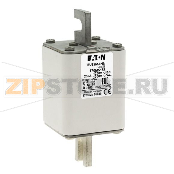 Предохранитель, 250 A, AC 1250 В, 100 кА, size 2, 61x75x138 мм, aR, DIN, IEC Eaton FUSE 250A 12 