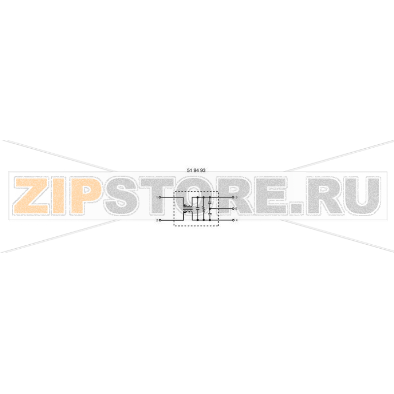 Фильтр сетевой, универсальный, 250 В/AC, 10 А, 0.3 мГн, 68x55x25 мм, 1 шт Yunpen YG10T5 