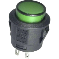 Кнопка 250 В/AC, 6 А, 1 x выкл/вкл, без фиксации, 1 шт TRU Components TC-R13-527AL-02GN