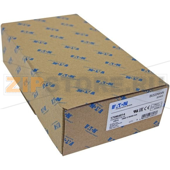 Предохранитель, 250 A, AC 1000 В, 125 кА, 00, aR, DIN, IEC Eaton FUSE 250A 1000V 00/80 AR 