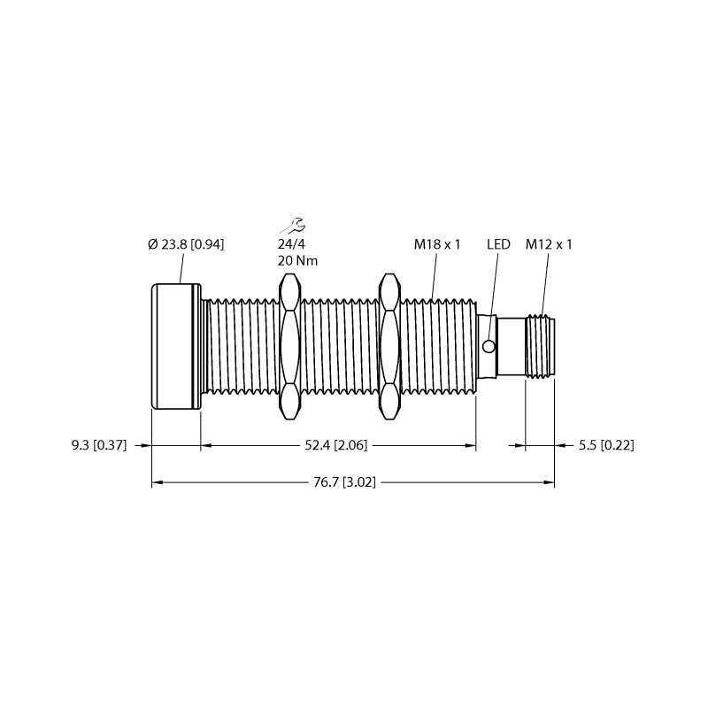 Датчик ультразвуковой Turck RU100U-EMT18E-LU8X2-H1151 