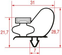 GUARNIZIONE AD INCASTRO 1570x610 mm