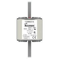 Предохранитель, 500 A, AC 690 В, 200 кА, size 1, 53x69x111 мм, aR, IEC Eaton FUSE 500A 690V 1E/