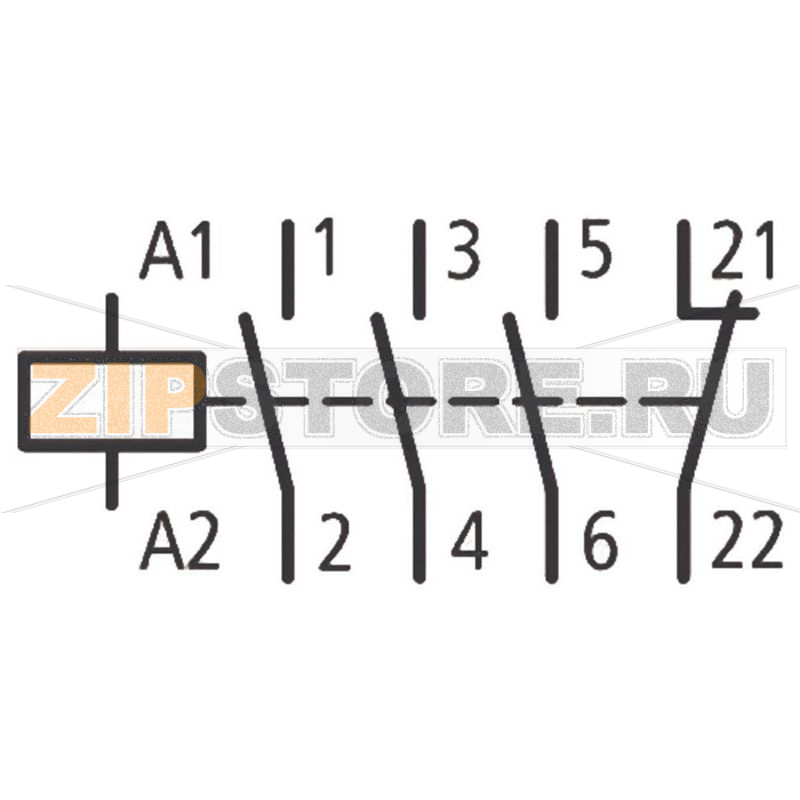 Контактор силовой 4 кВт, 24 В/DC, 9 А: 1 шт Eaton DILEM-01-G(24VDC) 