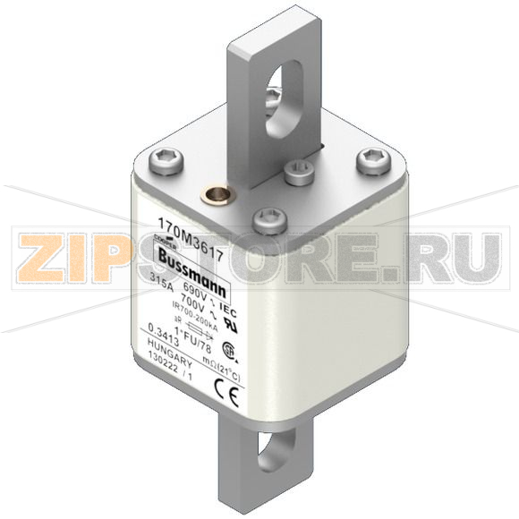 Предохранитель, 315 A, AC 690 В, 200 кА, size 1, 45x45x110 мм, aR, IEC UL Eaton FUSE 315A 690V 