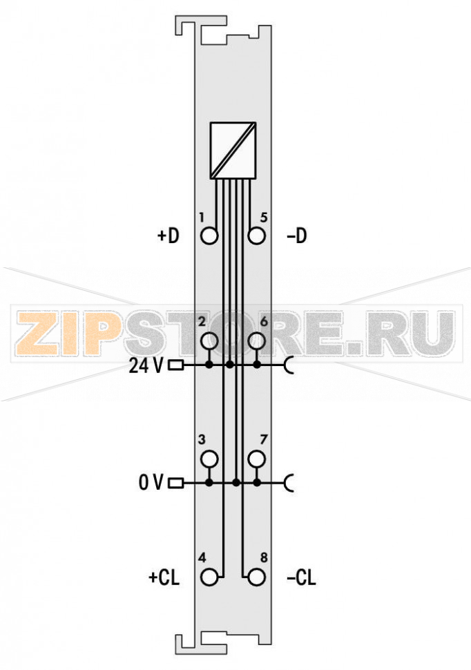 Интерфейс передатчика SSI; 25 бит; 125 кГц; Код Грея; светло-серые Wago 750-630/000-008 
